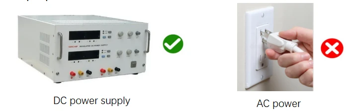 DC power supply connection guide for TEA unit