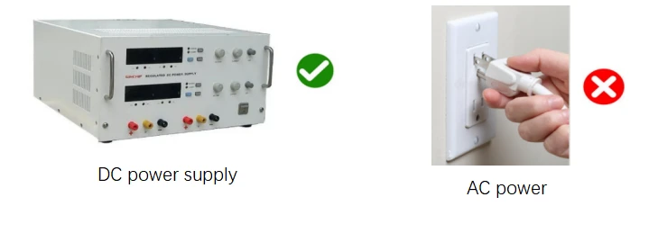 Correct DC power supply usage for TEA unit