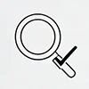 Search magnifier line icon
